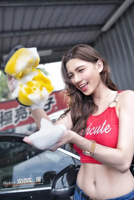 [Mzsock] NO.111 Cai Yixin car wash party, high heels and beautiful legs outdoor shot street photography#[44P]-30